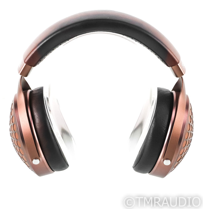 Focal Stellia Closed Back Headphones; Brown Leather Pair