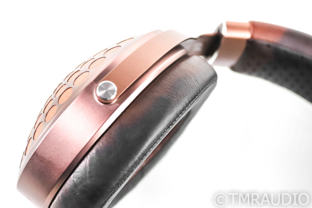 Focal Stellia Closed Back Headphones; Brown Leather Pair