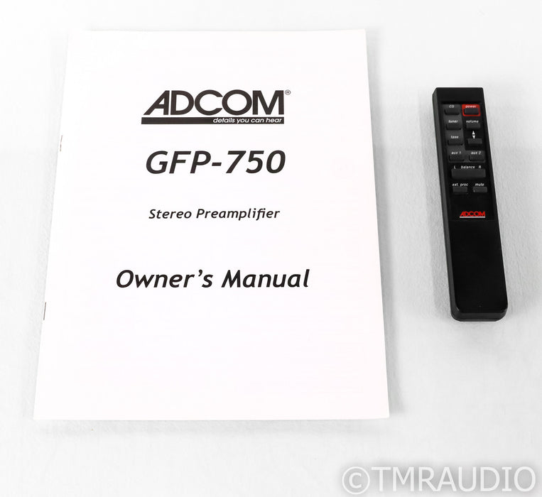 Adcom GFP-750 Stereo Preamplifier; GFP750; Remote; Black