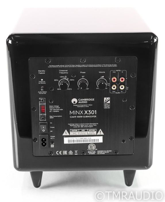 Cambridge Audio Minx X301 8" Powered Subwoofer; Gloss Black