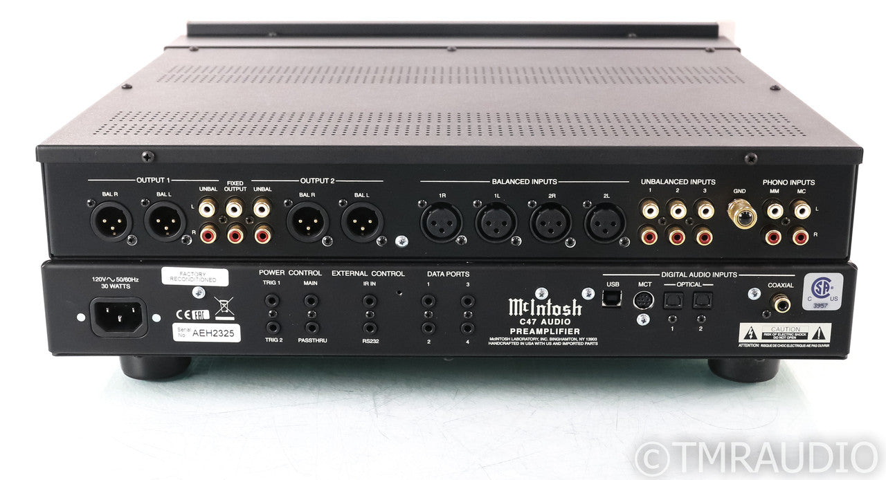 McIntosh C47 Stereo Preamplifier; C-47; Remote; MM / MC Phono; D/A Converter