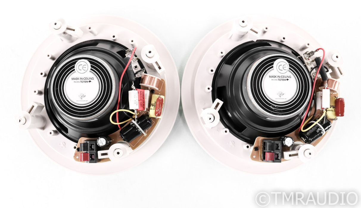 Totem Mask 6.5" In-Ceiling Speakers; White Pair