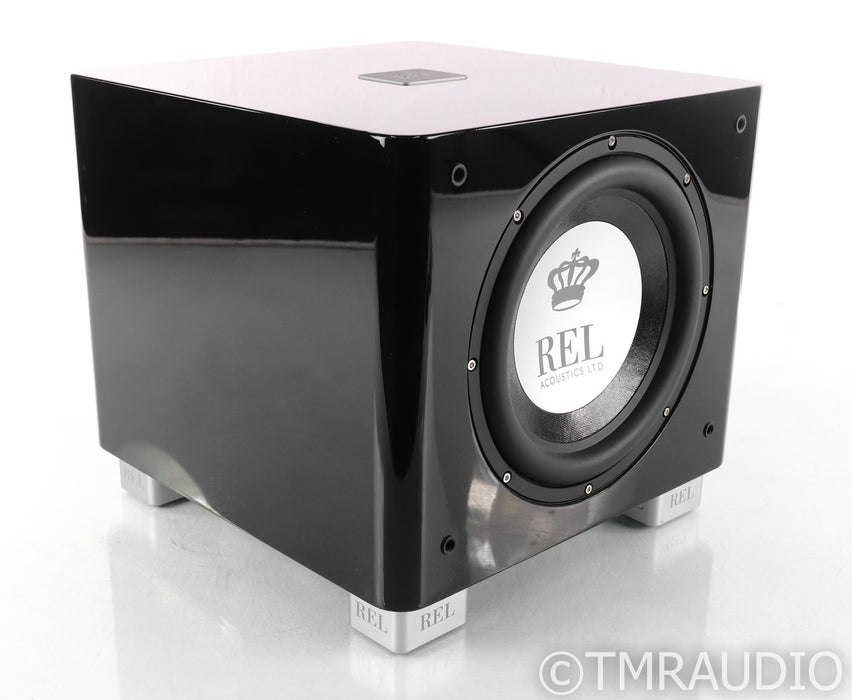 REL Acoustics T/9x 8" Powered Subwoofer; Piano Black; T-9x OFFICE DEMO; Piano Black; T-9x OFFICE DEMO