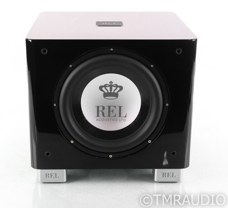 REL Acoustics T/9x 8" Powered Subwoofer; Piano Black; T-9x OFFICE DEMO; Piano Black; T-9x OFFICE DEMO