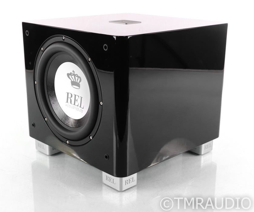 REL Acoustics T/9x 8" Powered Subwoofer; Piano Black; T-9x OFFICE DEMO; Piano Black; T-9x OFFICE DEMO