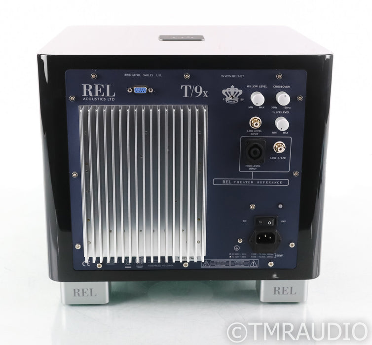 REL Acoustics T/9x 8" Powered Subwoofer; Piano Black; T-9x OFFICE DEMO; Piano Black; T-9x OFFICE DEMO