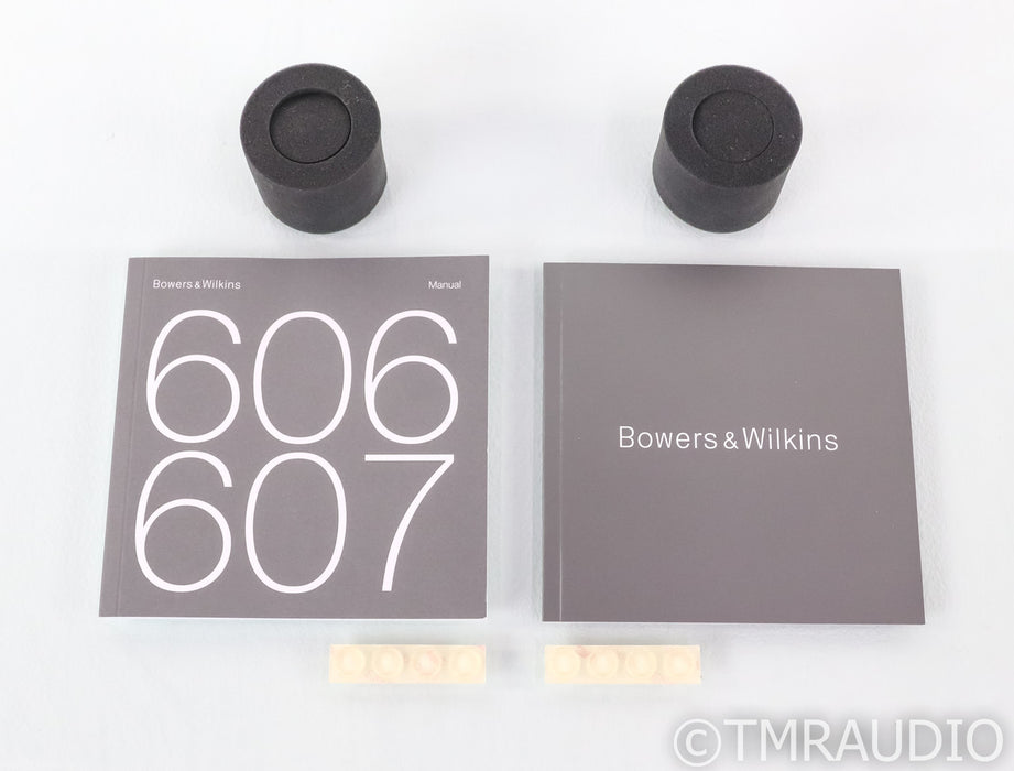 B&W 606 Bookshelf Speakers; Black Pair