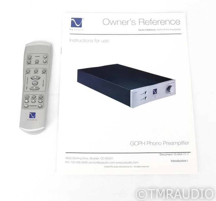 PS Audio GCPH MM / MC Phono Preamplifier; Remote; Silver