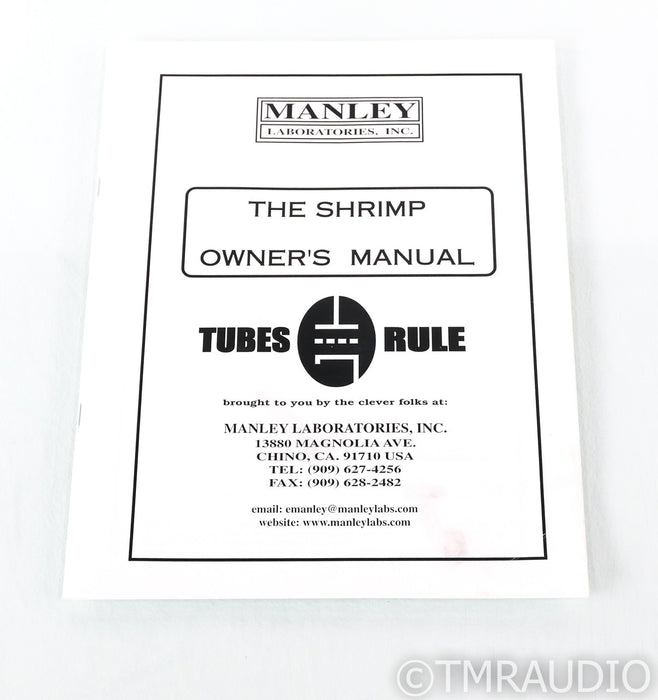 Manley Laboratories Jumbo Shrimp Stereo Tube Preamplifier; (No Remote)