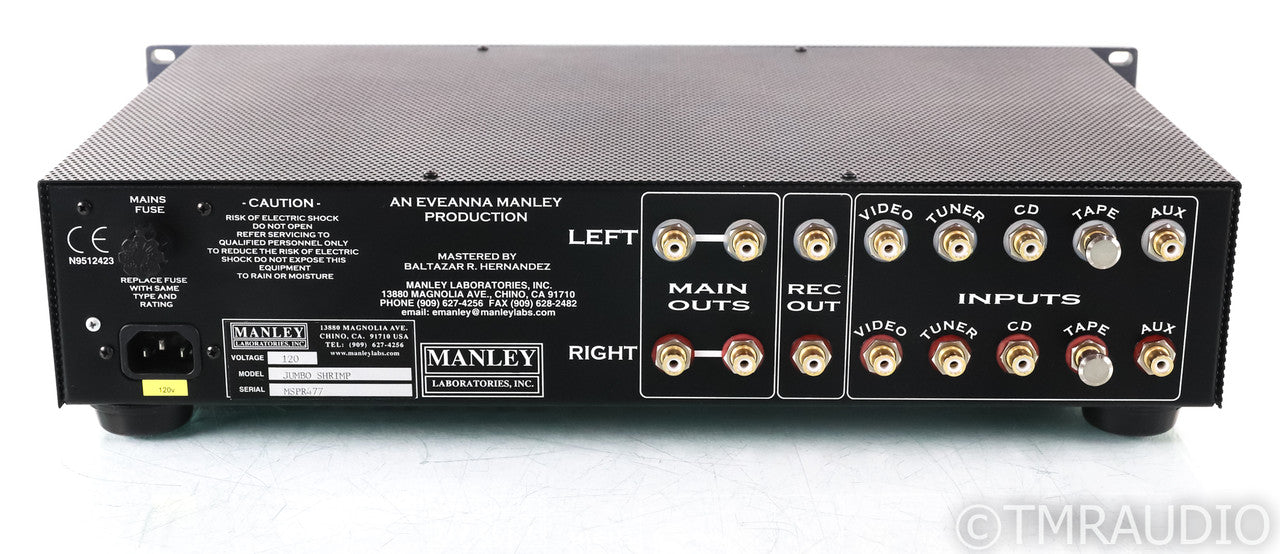 Manley Laboratories Jumbo Shrimp Stereo Tube Preamplifier; (No Remote)