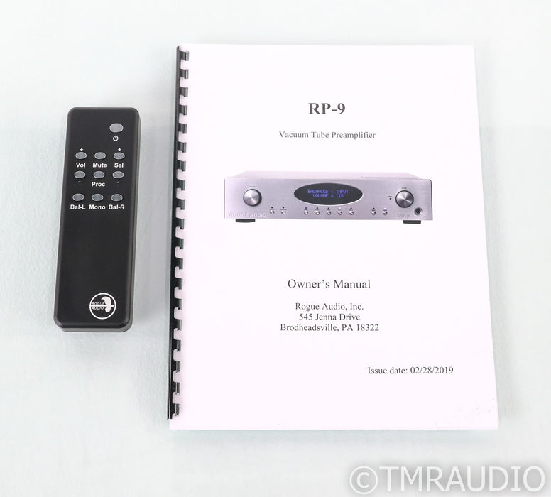 Rogue Audio RP-9 Stereo Tube Preamplifier; RP9; Black