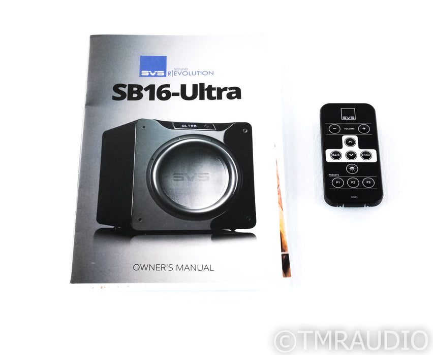 SVS SB16-Ultra 16" Powered Subwoofer; Piano Gloss Black; SB-16; Remote