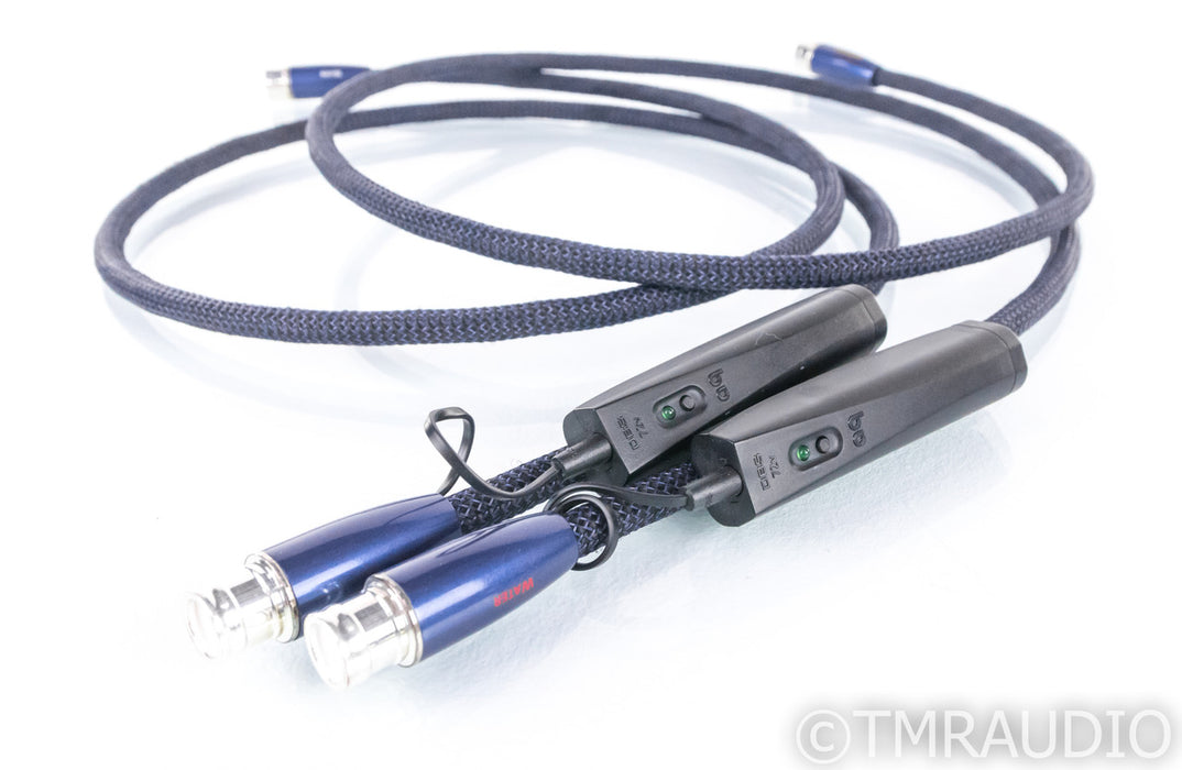 Audioquest Water XLR Cables; 1.5m Pair Balanced Interconnects; 72v DBS