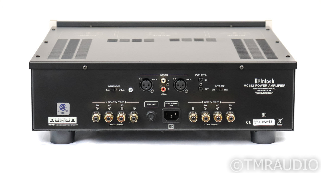 McIntosh MC152 Stereo Power Amplifier; MC-152; Black