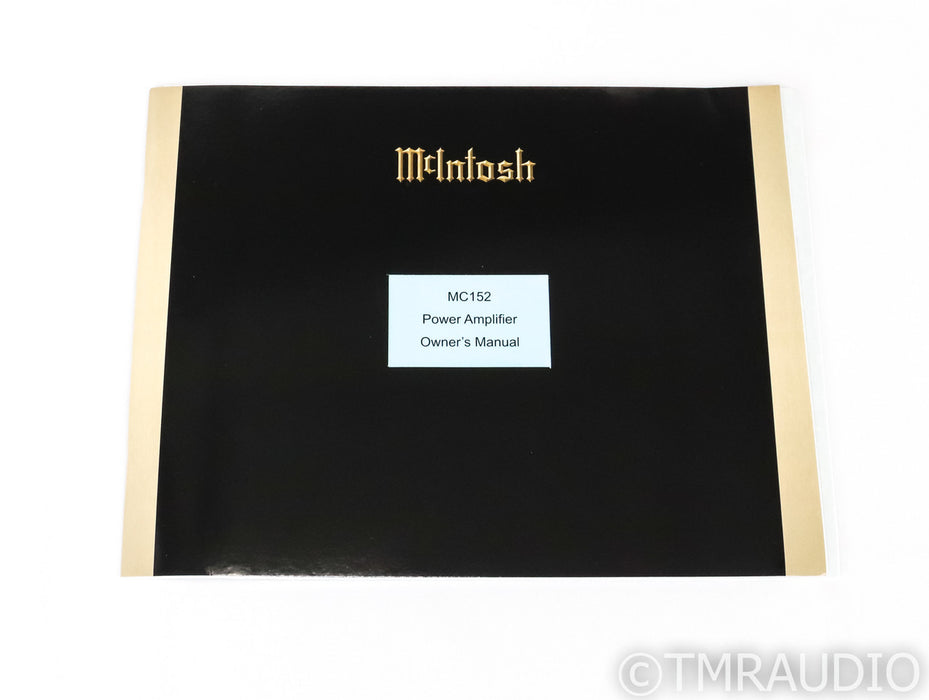 McIntosh MC152 Stereo Power Amplifier; MC-152; Black