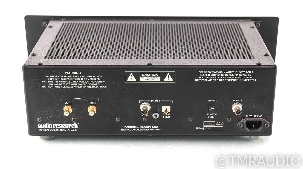 Audio Research DAC1-20 DAC; D/A Converter; DAC-1; Black