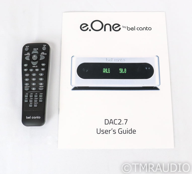 Bel Canto e.One DAC2.7 DAC / Preamplifier; D/A Converter; USB; Remote