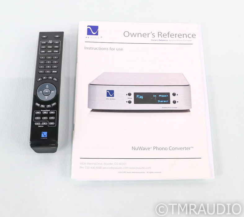 PS Audio NuWave MM / MC Phono Converter/Preamplifier; USB; A/D Converter; Remote