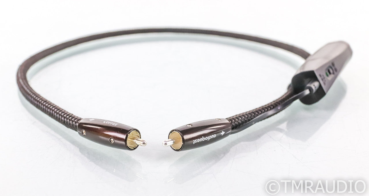 AudioQuest Coffee RCA Digital Coaxial Cable; Single .75m Digital Cable; 72V DBS