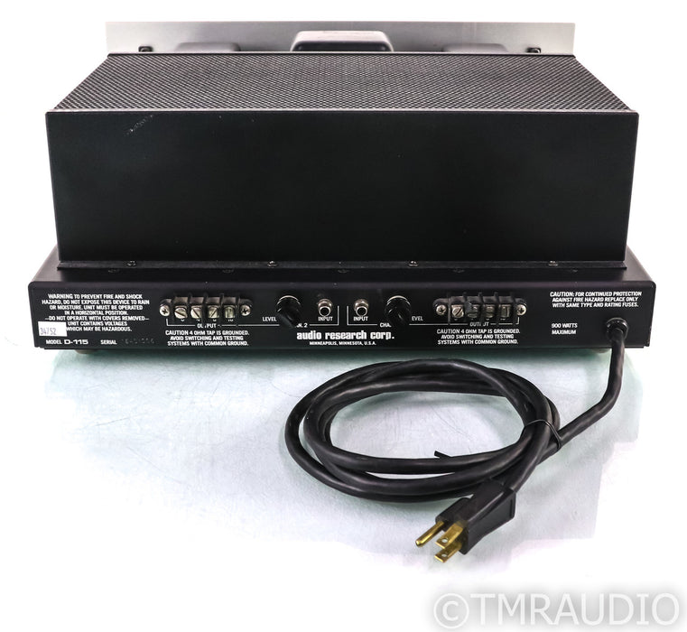 Audio Research D-115 MKII Vintage Stereo Tube Power Amplifier; D115; Silver