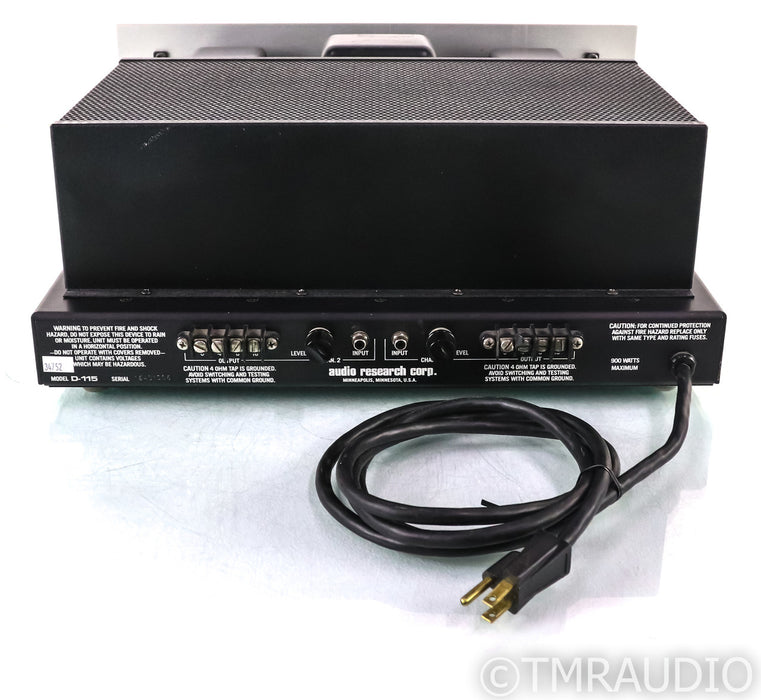 Audio Research D-115 MKII Vintage Stereo Tube Power Amplifier; D115; Silver