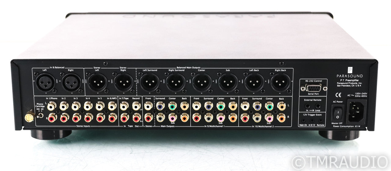 Parasound Halo P7 7.1 Channel Preamplifier; P-7; Remote; MM / MC Phono; Black