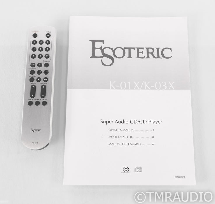 Esoteric K-01X SACD / CD Player; K01X; Silver; Remote
