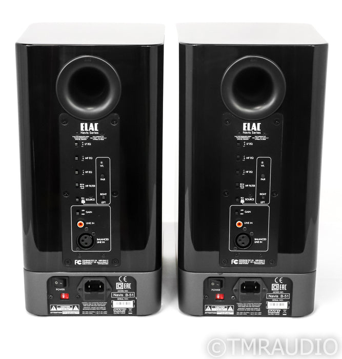 Elac Navis B-51 Powered Bookshelf Speakers; ARB51; Gloss Ebony Pair