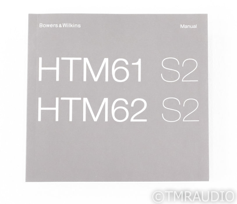 B&W HTM62 S2 Center Channel Speaker; Black Ash; HTM-62