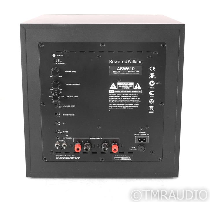 B&W ASW610 10" Powered Subwoofer; Black Ash; ASW-610