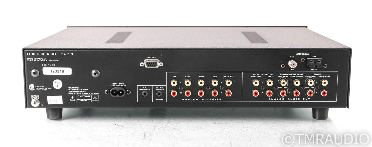 Anthem TLP 1 Stereo Preamplifier / Tuner; TLP1; Black