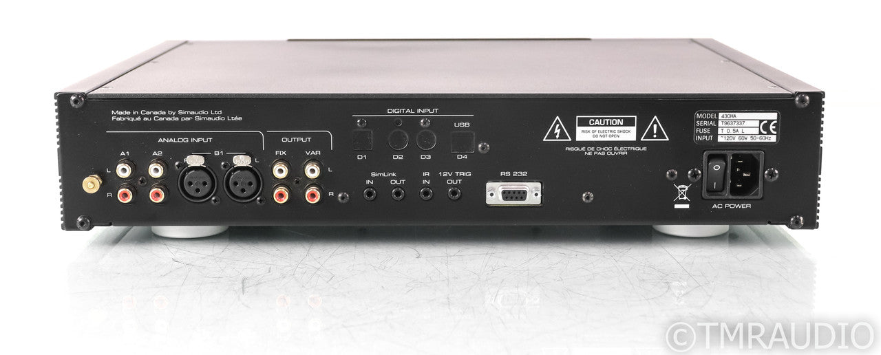 Simaudio Moon NEO 430HA Headphone Amplifier; 430-HA; Silver and Black; Remote