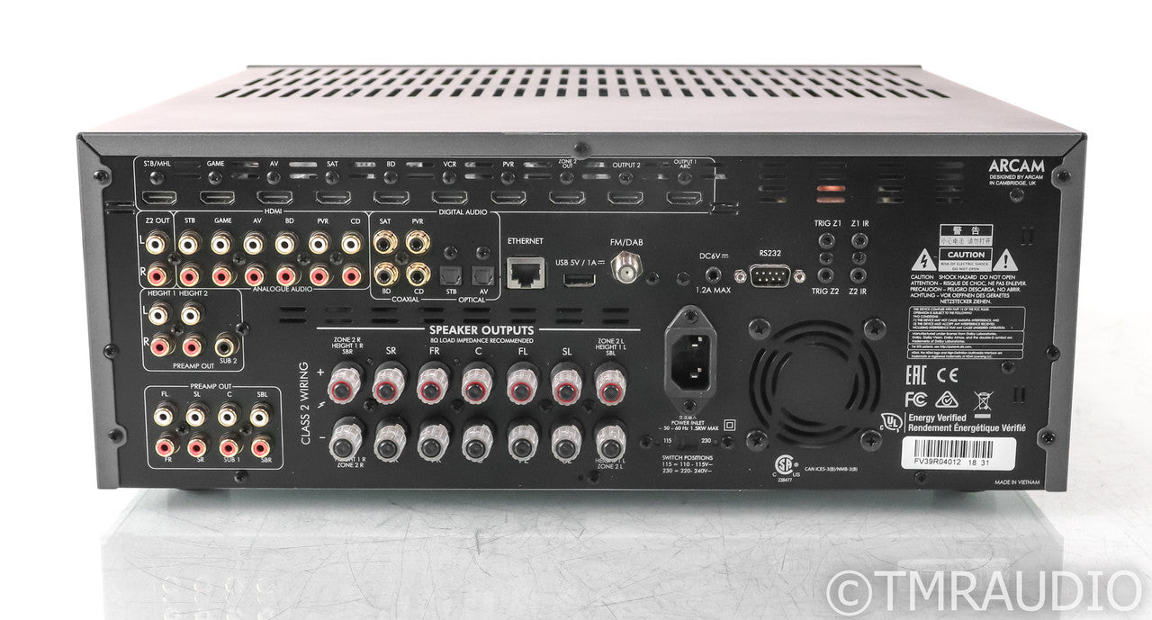 Arcam FMJ AVR390 7.2 Channel Home Theater Receiver; AVR-390; Dirac; Black