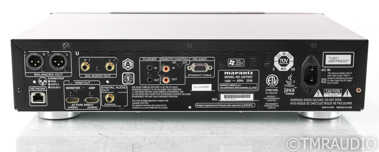 Marantz UD7007 SACD / Blu-Ray Player; CD; DVD; Remote; Black