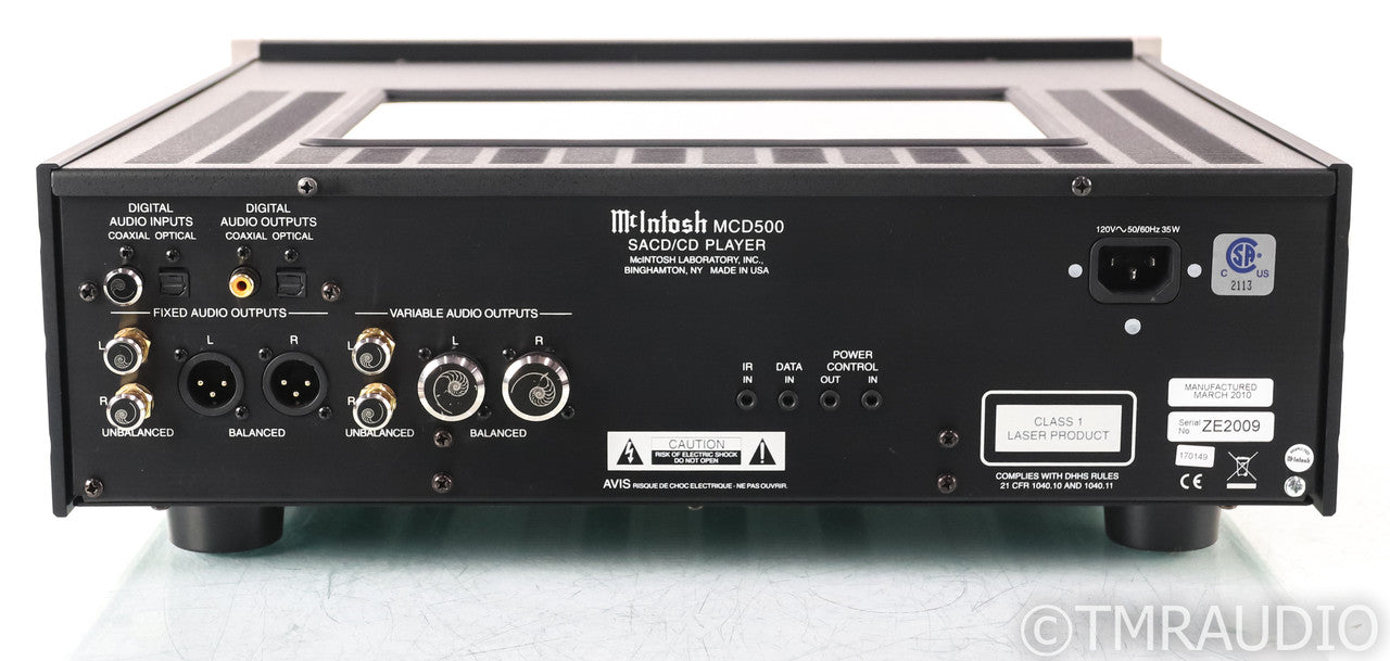 McIntosh MCD500 SACD / CD Player; MCD-500; Black (No Remote)