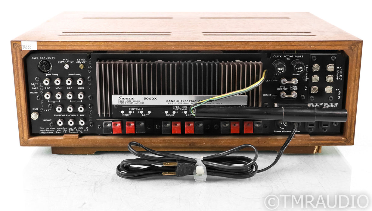 Sansui 5000X Vintage Stereo Receiver; 5000-X; MM Phono; Walnut Cabinet