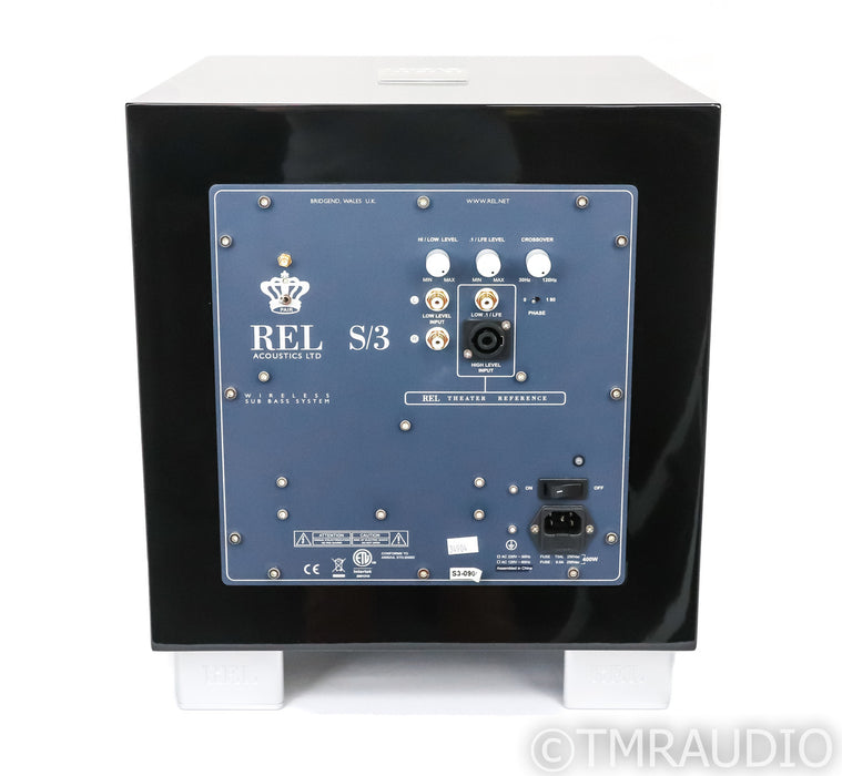 REL S/3 SHO 10" Powered Subwoofer; S-3; Piano Black