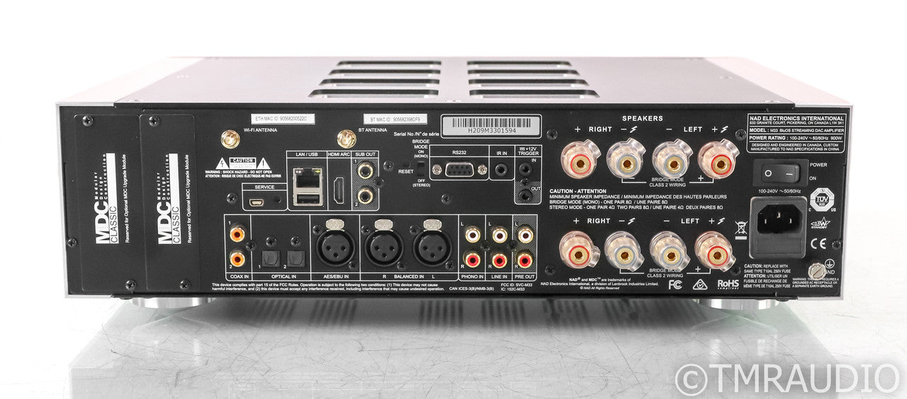 NAD M33 Stereo BluOS Streaming Integrated Amplifier; M-33; Remote