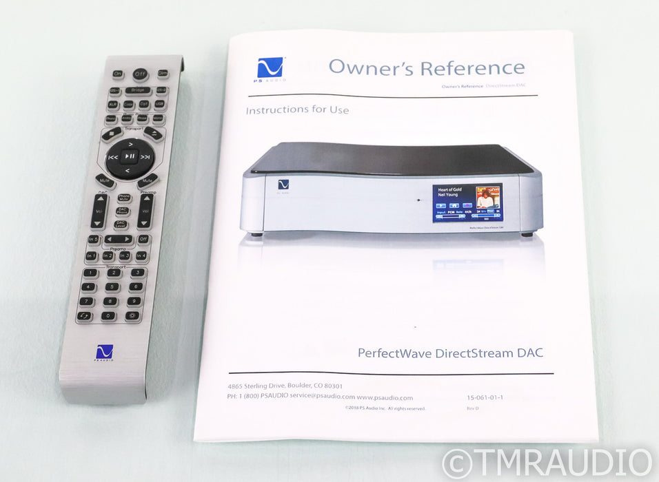 PS Audio PerfectWave DirectStream DAC; Remote; Silver; D/A Converter (Used)