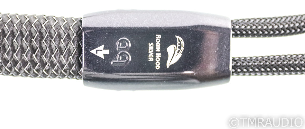 AudioQuest Robin Hood Silver Zero Speaker Cables; 8ft Pair; 72v DBS