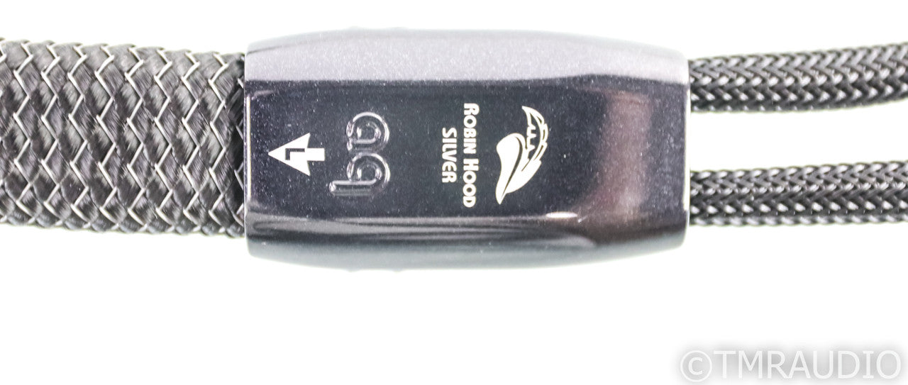 AudioQuest Robin Hood Silver Zero Speaker Cables; 8ft Pair; 72v DBS