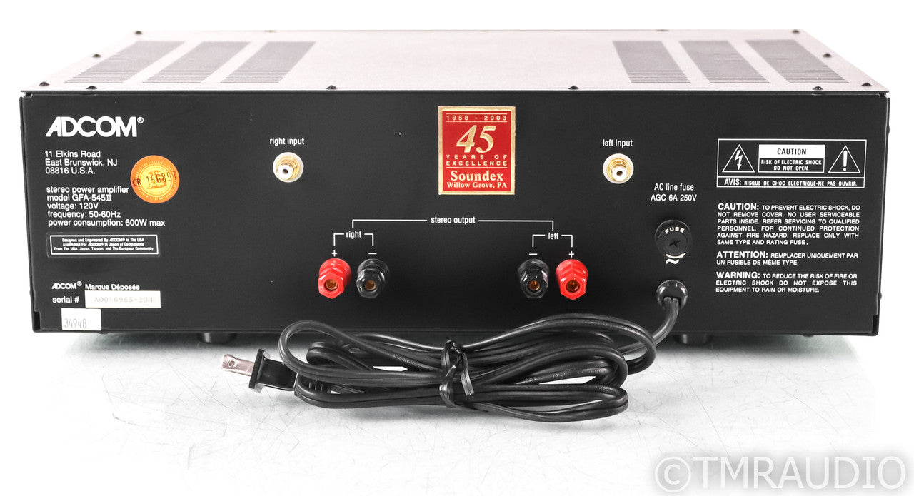 Adcom GFA-545 II Stereo Power Amplifier; GFA545II; Black