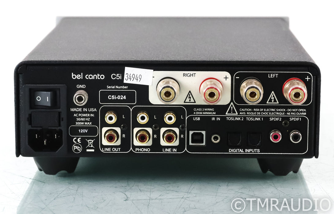 Bel Canto C5i Stereo Integrated Amplifier; DAC; MM Phono; Remote; Silver