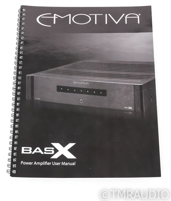 Emotiva BasX A-500 5 Channel Power Amplifier; A500; Black