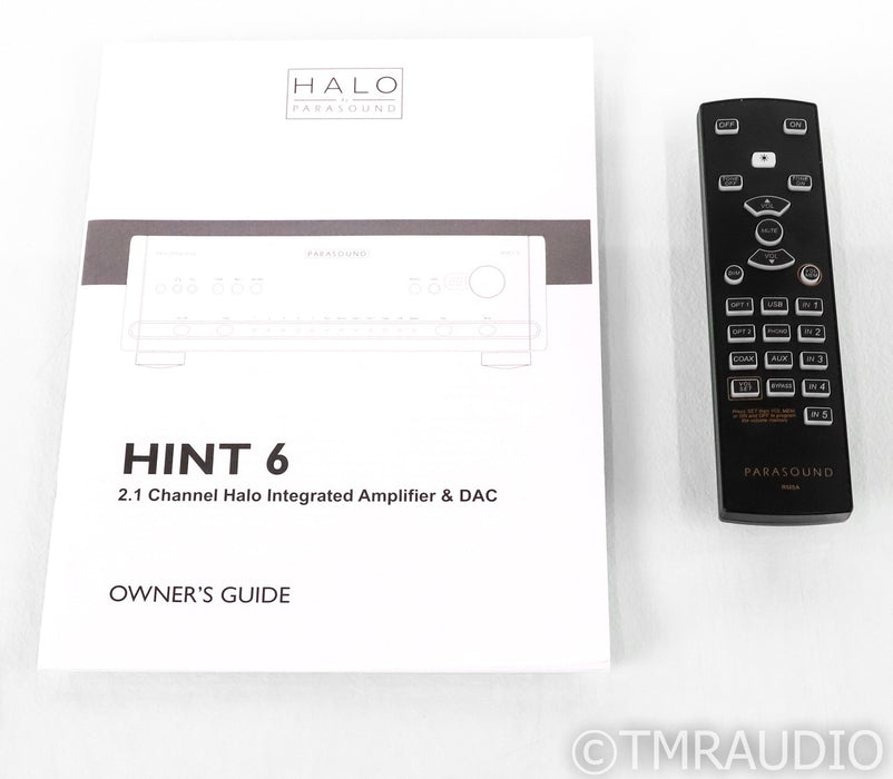 Parasound Halo HINT 6 Stereo Integrated Amplifier; Remote; MM / MC Phono