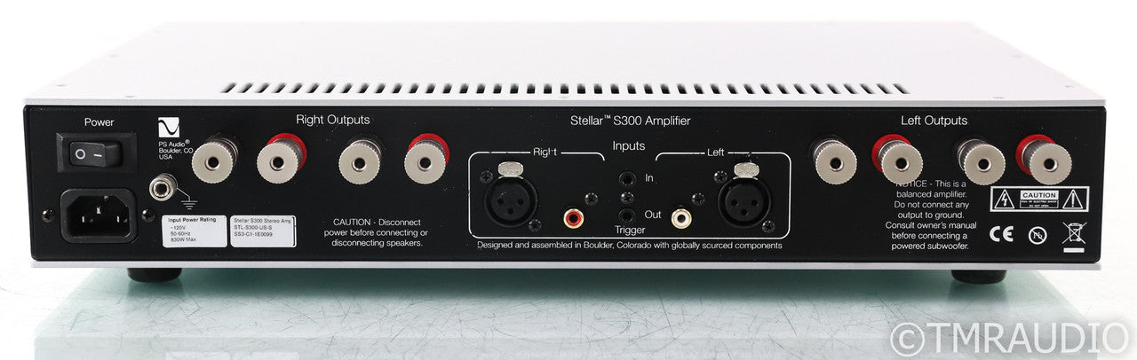 PS Audio Stellar S300 Stereo Power Amplifier; S-300; Silver (Used)