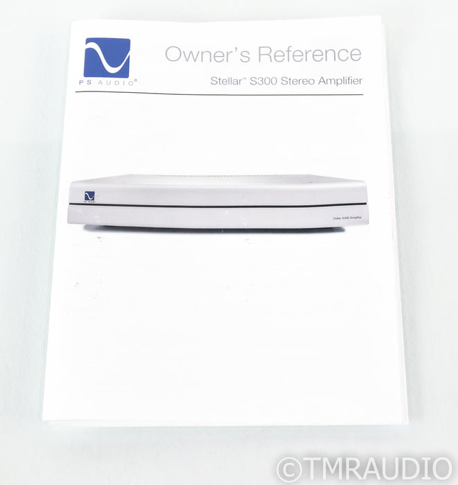 PS Audio Stellar S300 Stereo Power Amplifier; S-300; Silver (Used)