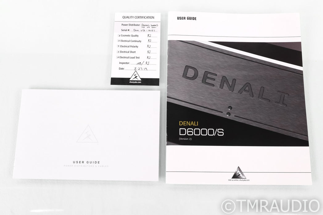 Shunyata Research Denali D6000/S v2 AC Power Line Conditioner; D6000S; Black