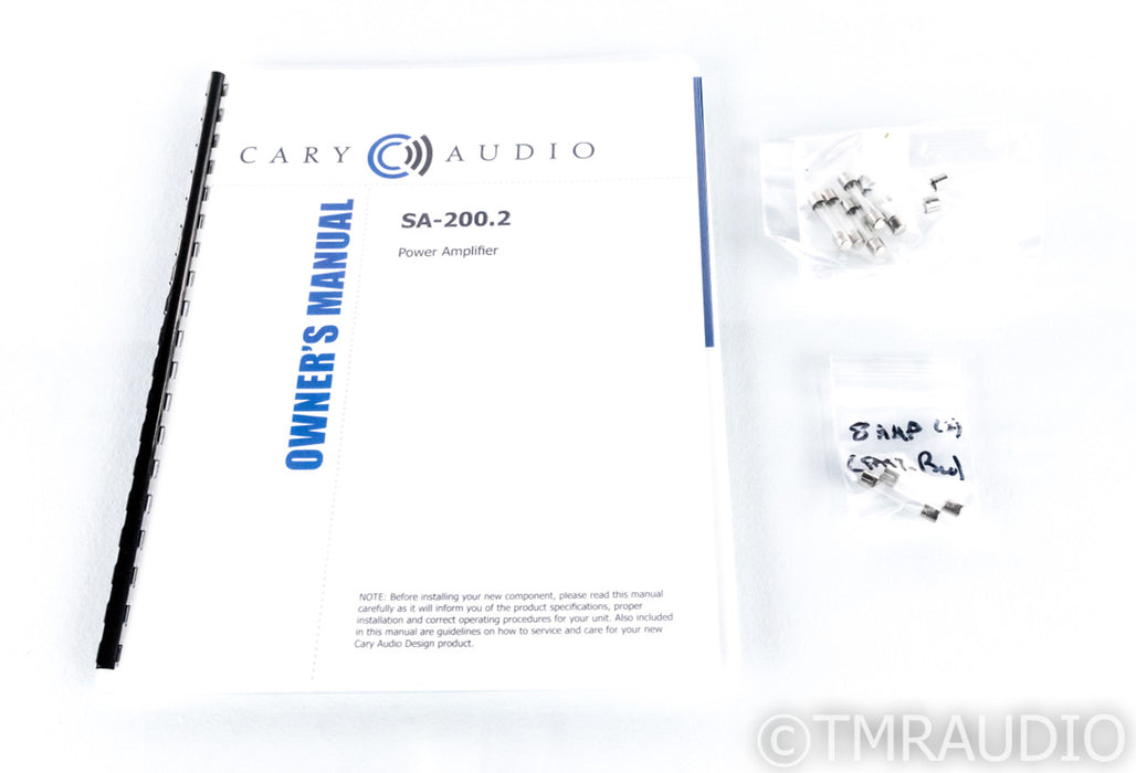 Cary SA-200.2 Stereo Power Amplifier; SA200.2 (1/0)
