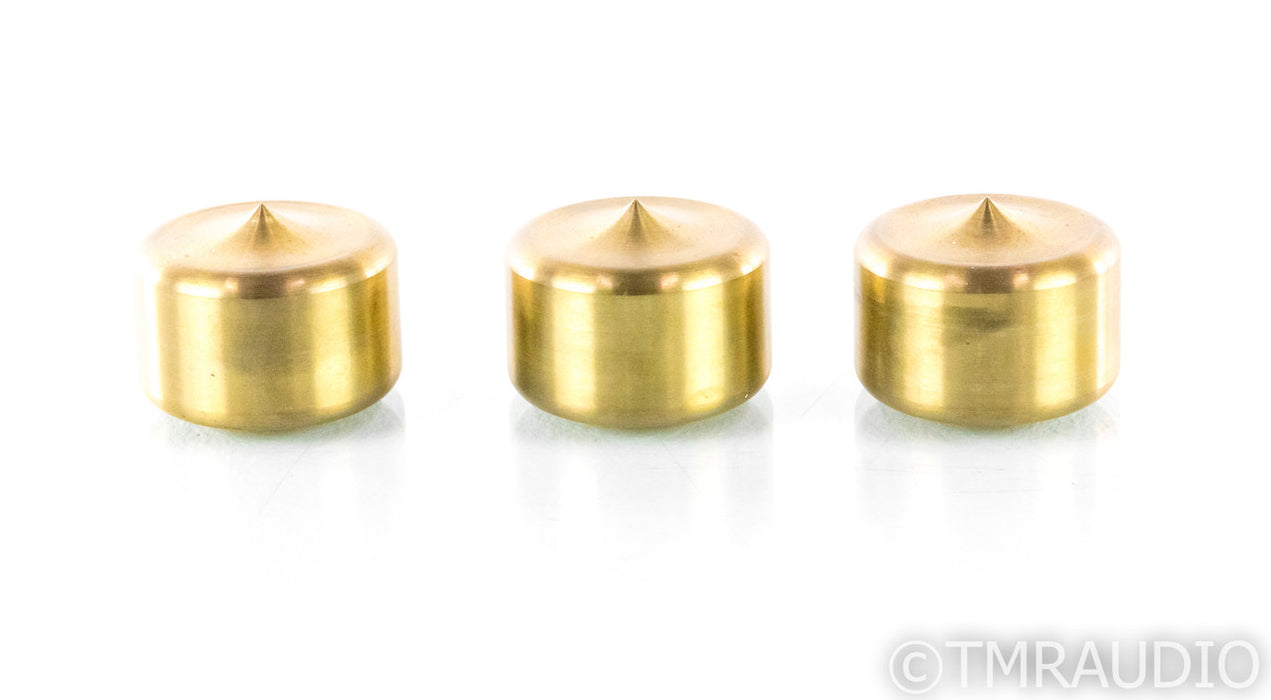 Mapleshade Heavyfoot Low 1.5" Brass Isolation Feet; Set of 3; Unthreaded